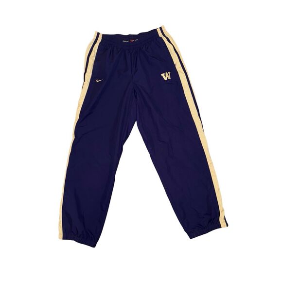 Vintage Nike Team Washington Huskies UW Purple Track Pants Windbreaker Pants Siz - Picture 1 of 3